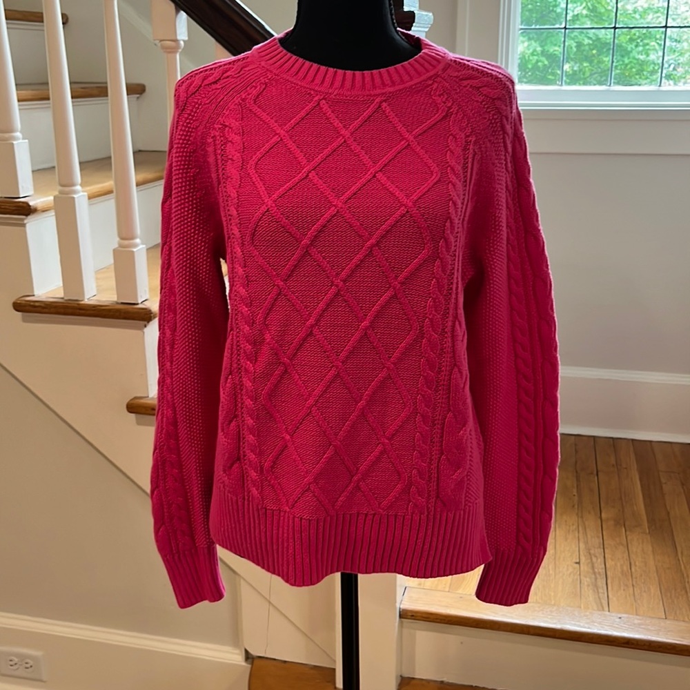 NWT Gap size Small Cotton cable knit sweater Pink
